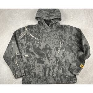 Rhyme Hoodie Mens Sz M Grey Camo Sweatshirt Pullover Hunting Outdoors Grunge